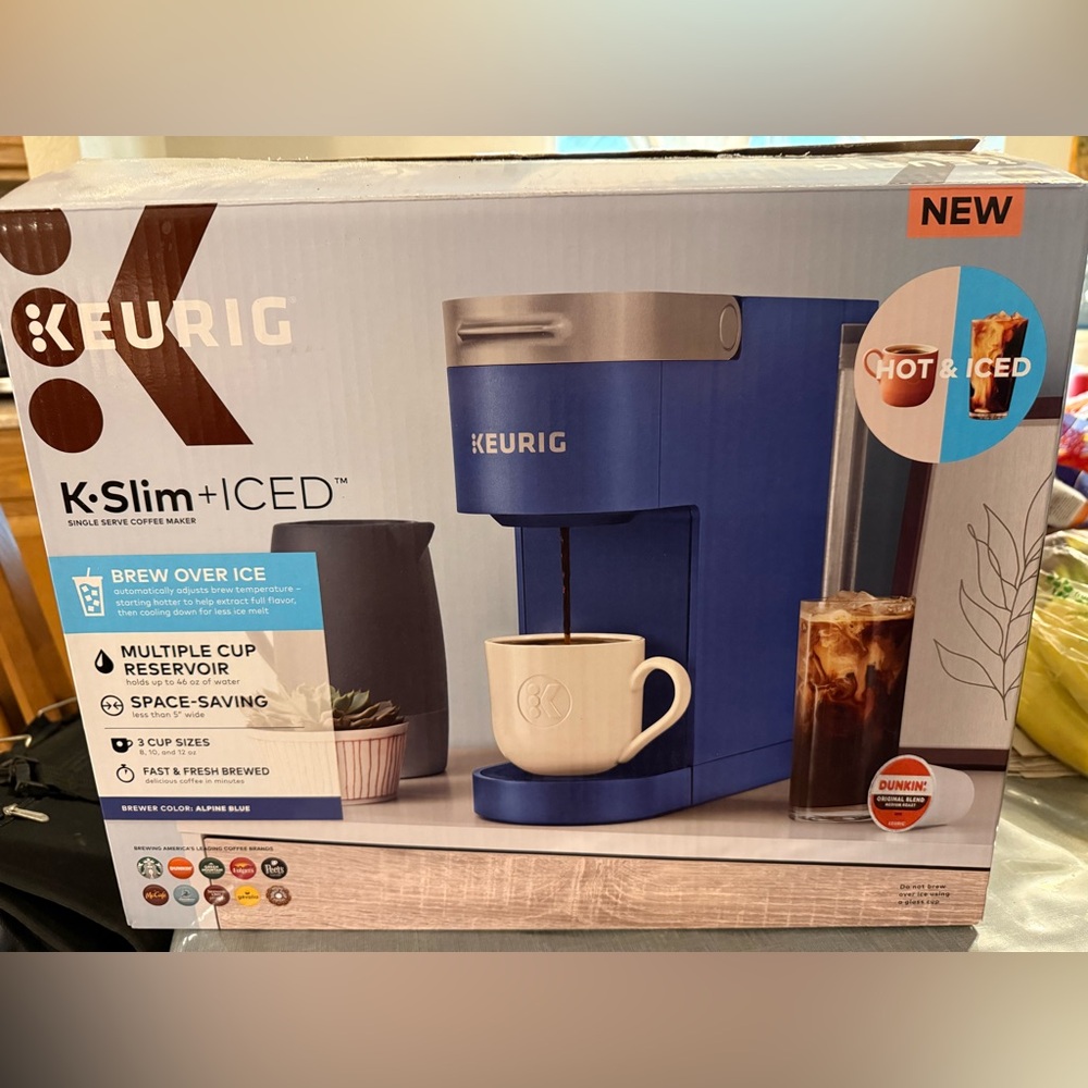 Keurig K-Slim Iced Coffee Maker in Blue